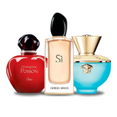 Coffret de 3 Parfums - Hypnotic Poison, Giorgio Armani si et Versace Dylan Turquoise