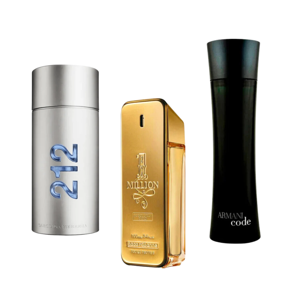 Coffret de 3 Parfums - 212 Men NYC,  One Million, Code Homme