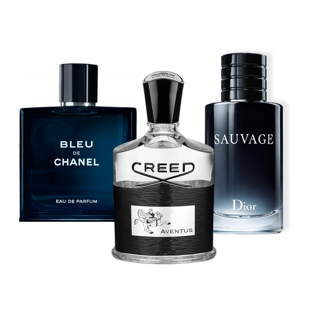 Coffret de 3 Parfums -  Creed Aventus, Bleu de Chanel, Sauvage