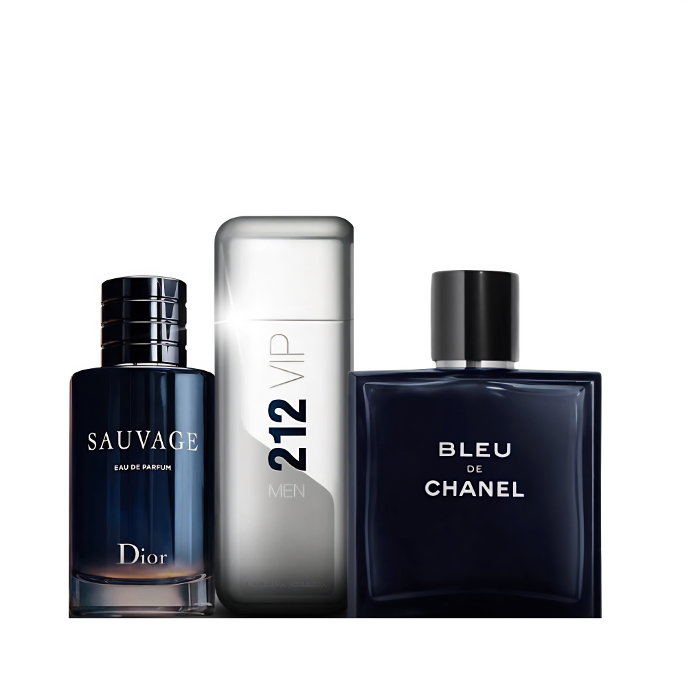 Coffret de 3 Parfums  - Sauvage + Bleu de Chanel et 212 Carolina Herrera